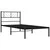 Produktbild 4 för Sängram med huvudgavel metall svart 75x190 cm