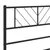 Produktbild 8 för Sängram med huvudgavel och fotgavel svart metall 90x200 cm