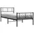 Produktbild 3 för Sängram med huvudgavel och fotgavel svart metall 107x203 cm