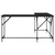 Produktbild 4 för Skrivbord svart 149x149x75 cm konstruerat trä