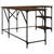 Produktbild 6 för Skrivbord brun ek 139x139x75 cm konstruerat trä
