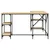 Produktbild 4 för Skrivbord sonoma-ek 139x139x75 cm konstruerat trä