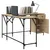 Produktbild 3 för Skrivbord sonoma-ek 141x141x75 cm konstruerat trä