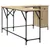 Produktbild 6 för Skrivbord sonoma-ek 141x141x75 cm konstruerat trä