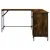 Produktbild 5 för Skrivbord rökfärgad ek 141x141x75 cm konstruerat trä