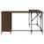 Produktbild 4 för Skrivbord brun ek 141x141x75 cm konstruerat trä