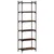 Produktbild 6 för Bokhylla 6 hyllplan rökfärgad ek 60x30x188 cm konstruerat trä