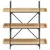 Produktbild 4 för Bokhylla 3 hyllplan sonoma-ek 100x33x108,5 cm konstruerat trä