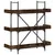 Produktbild 6 för Bokhylla 3 hyllplan rökfärgad ek 100x33x108,5cm konstruerat trä