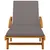 Produktbild 3 för Solstolar 2 st med kuddar 200x68x83 cm massivt akaciaträ