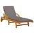 Produktbild 4 för Solstolar 2 st med kuddar 200x68x83 cm massivt akaciaträ