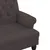 Produktbild 6 för Bänk med ryggstöd mörkbrunt 120x62x75,5 cm mörkgrå