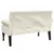 Produktbild 5 för Bänk med ryggstöd ljusgrå 120x62x75,5 cm linne