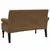 Produktbild 5 för Bänk med ryggstöd brun 120x62x75,5 cm konstmocka