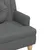 Produktbild 7 för Bänk med dynor mörkgrå 113x64,5x75,5 cm tyg