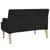 Produktbild 6 för Bänk med dynor svart 113x64,5x75,5 cm tyg
