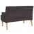 Produktbild 5 för Bänk med dynor mörkbrunt 113x64,5x75,5 cm tyg