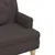 Produktbild 6 för Bänk med dynor mörkbrunt 113x64,5x75,5 cm tyg