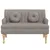 Produktbild 3 för Bänk med dynor taupe 113x64,5x75,5 cm tyg