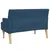 Produktbild 5 för Bänk med dynor blå 113x64,5x75,5 cm tyg