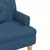 Produktbild 6 för Bänk med dynor blå 113x64,5x75,5 cm tyg
