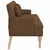 Produktbild 4 för Bänk med kuddar brun 113x64,5x75,5 cm konstmocka