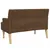 Produktbild 5 för Bänk med kuddar brun 113x64,5x75,5 cm konstmocka