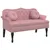 Produktbild 2 för Bänk med kuddar rosa 120,5x65x75 cm sammet