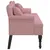 Produktbild 4 för Bänk med kuddar rosa 120,5x65x75 cm sammet