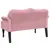 Produktbild 5 för Bänk med kuddar rosa 120,5x65x75 cm sammet