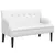 Produktbild 2 för Bänk med ryggstöd vit 112x65,5x75 cm konstläder