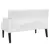 Produktbild 5 för Bänk med ryggstöd vit 112x65,5x75 cm konstläder
