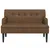 Produktbild 3 för Bänk med ryggstöd brun 112x65,5x75 cm konstmocka