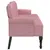 Produktbild 4 för Bänk med ryggstöd rosa 119,5x64,5x75 cm sammet