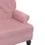 Produktbild 6 för Bänk med ryggstöd rosa 119,5x64,5x75 cm sammet