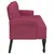 Produktbild 4 för Bänk med ryggstöd vinröd 119,5x64,5x75 cm sammet