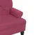 Produktbild 6 för Bänk med ryggstöd vinröd 119,5x64,5x75 cm sammet