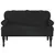 Produktbild 4 för Bänk med ryggstöd svart 119,5x64,5x75 cm sammet