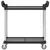 Produktbild 4 för Rullvagn 2 nivåer svart 99x50x97 cm aluminium