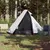 Produktbild 3 för Campingtält 2 personer vit 267x154x117 cm 185T taft