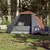 Produktbild 3 för Campingtält 2 Personer grå & orange 224x248x118 cm 185T taft