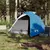 Produktbild 3 för Campingtält 2 personer blå 264x210x125 cm 185T taft