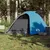 Produktbild 3 för Campingtält 4 personer blå 267x272x145 cm 185T taft