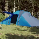 Campingtält 6 personer blå 576x238x193 cm 185T taft