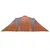 Produktbild 5 för Campingtält 6 Personer grå & orange 576x238x193 cm 185T taft