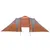 Produktbild 6 för Campingtält 6 Personer grå & orange 576x238x193 cm 185T taft