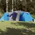 Produktbild 3 för Campingtält 12 personer blå 840x720x200 cm 185T taft
