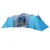 Produktbild 4 för Campingtält 12 personer blå 840x720x200 cm 185T taft
