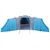 Produktbild 7 för Campingtält 12 personer blå 840x720x200 cm 185T taft