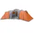 Produktbild 2 för Campingtält 12 Personer grå & orange 840x720x200 cm 185T taft